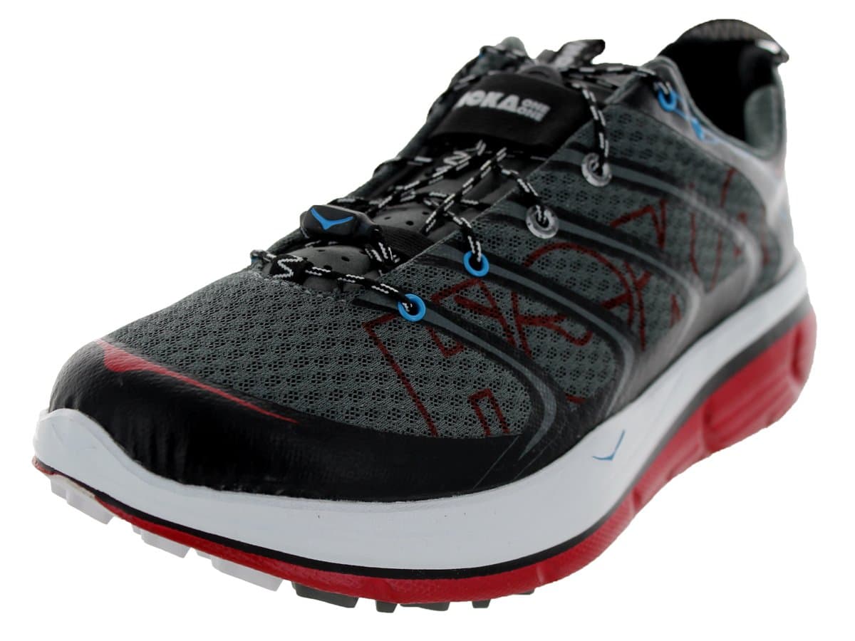 Hoka One One Mens M Rapa Nui 2 Anthracite/Red/White Running Shoe 11.5 Men US