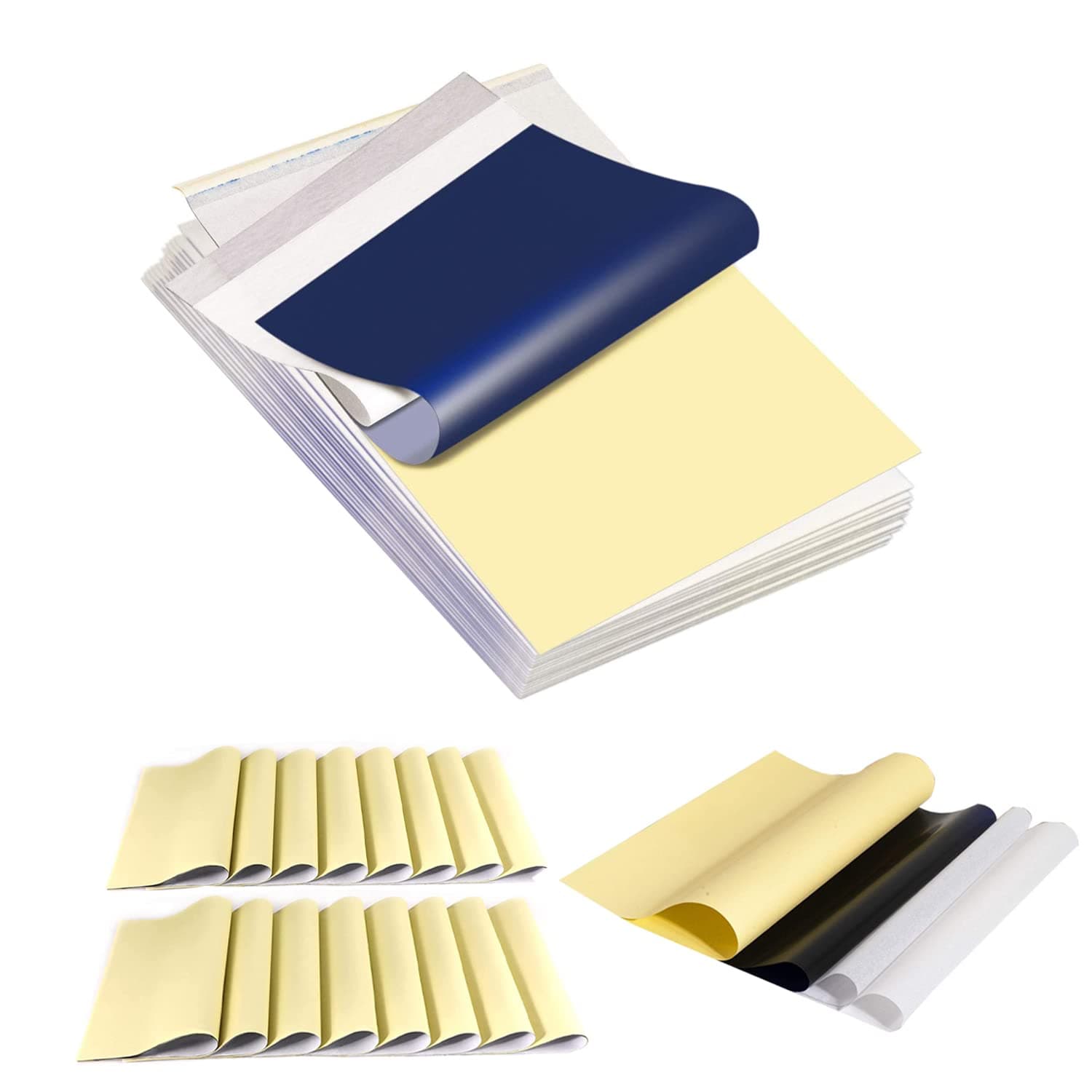 16Pcs Tattoo Transfer Paper,Tattoo Stencil Paper for Tattooing 4 Layers Tattoo Paper for Tattoo Transfer Machine Tattoo Supplies Tattoo Kit for Tattoo Artist 8.5’’x11’’ A4 Size for Tattooing