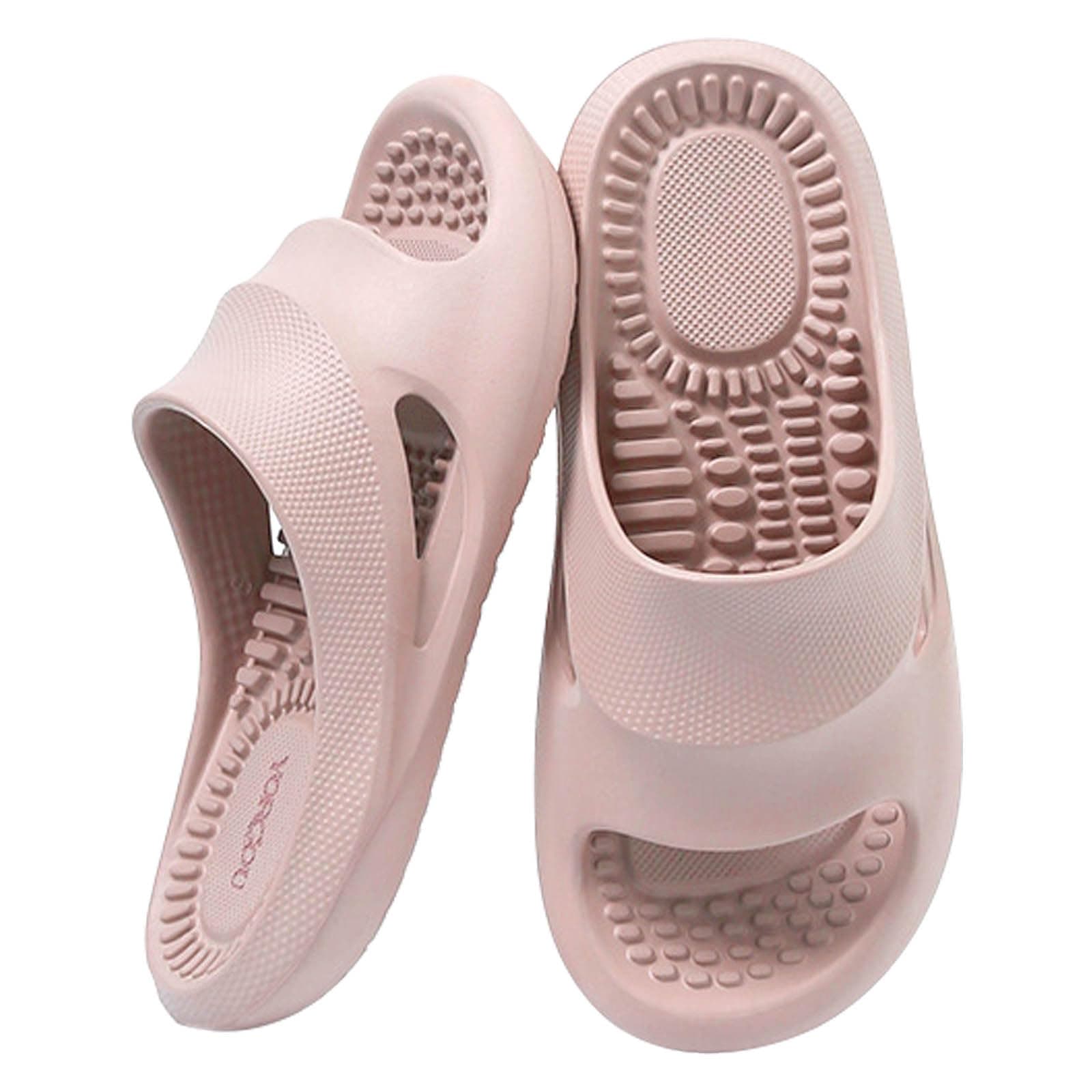 Massage Slippers for Women Men Plantar Fasciitis Sliders EVA Open Toe Soft Sliders Non-Slip Quick Dry Shower Shoes Indoor Outdoor