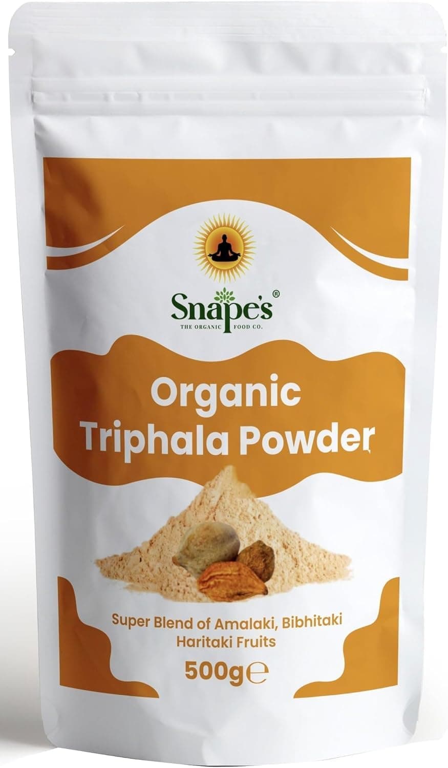 Snape's Organic Triphala Powder - 500 Grams - Gut Health, Digestion, Constipation Relief, Cleanse, Certified Organic