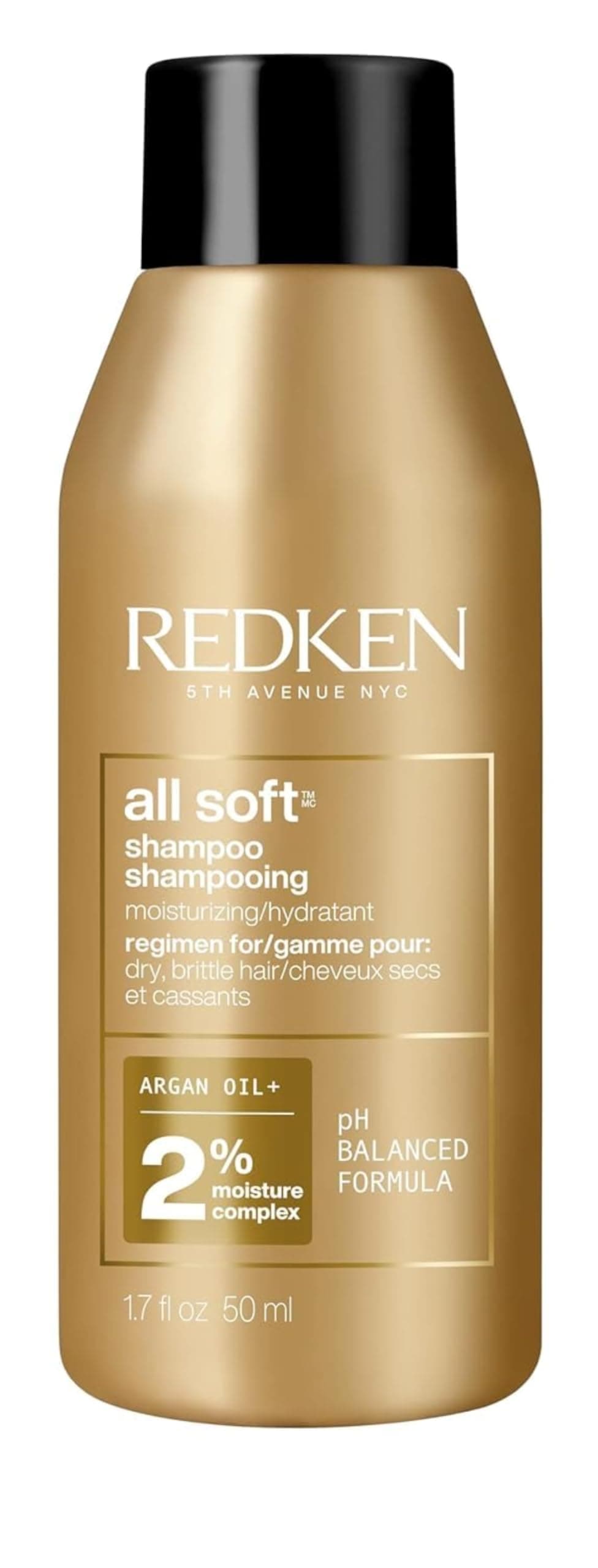Redken All Soft Shampoo - Moisturizes & Hydrates Dry, Brittle Hair, Gently Cleanses and Softens, With Argan Oil, Safe For Color-Treated Hair