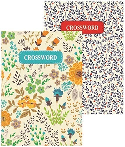 SquigglePocket Floral Crossword Challenge Book - 110 Puzzles, X1 Random Book