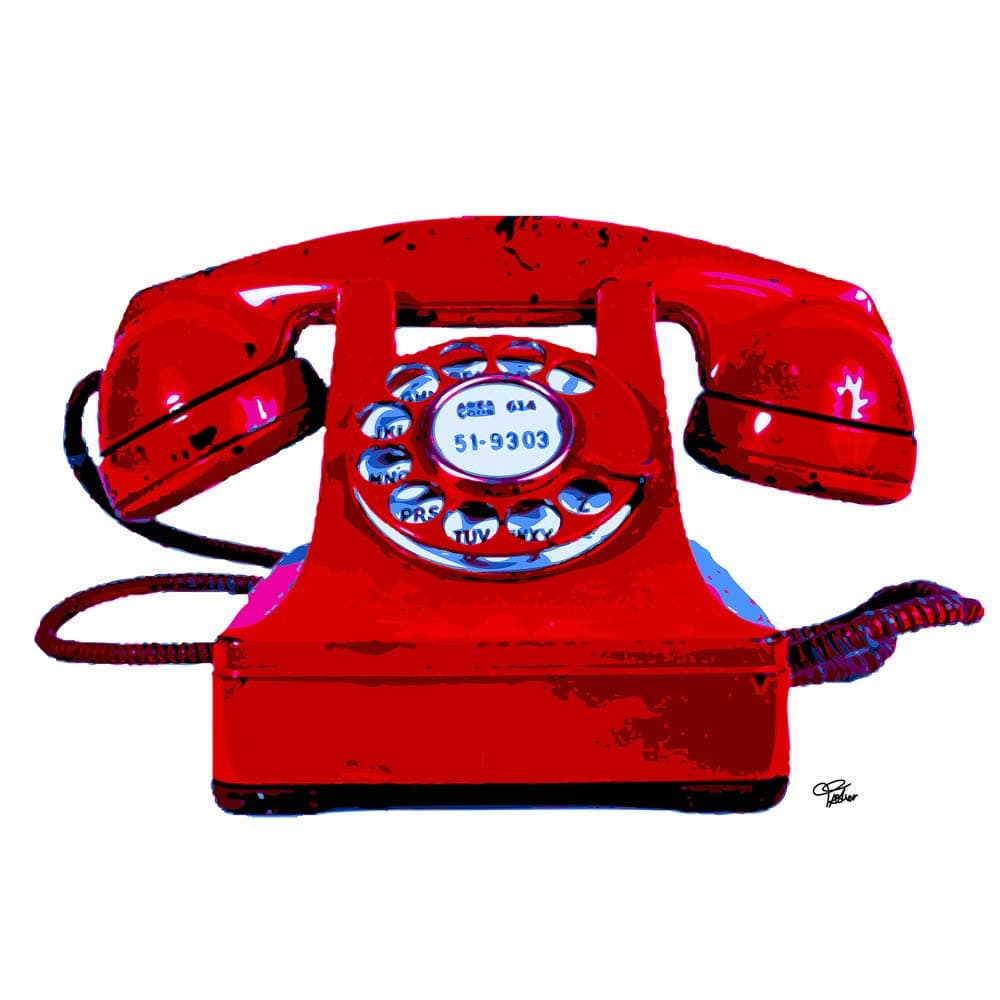 International Graphics - Finished Picture - Morgan, Paslier - ''Red Phone''- 30 x 30 cm - Direct printing on acrylic glass