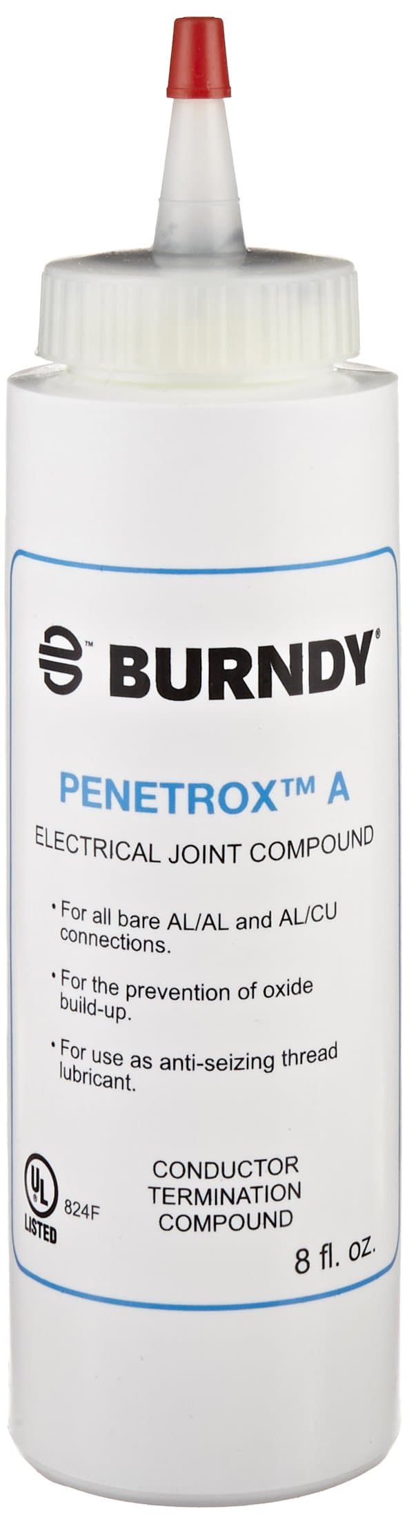 BURNDY Aluminum Electrical Joint Compound, Oxide-Inhibiting, 8 oz Bottle