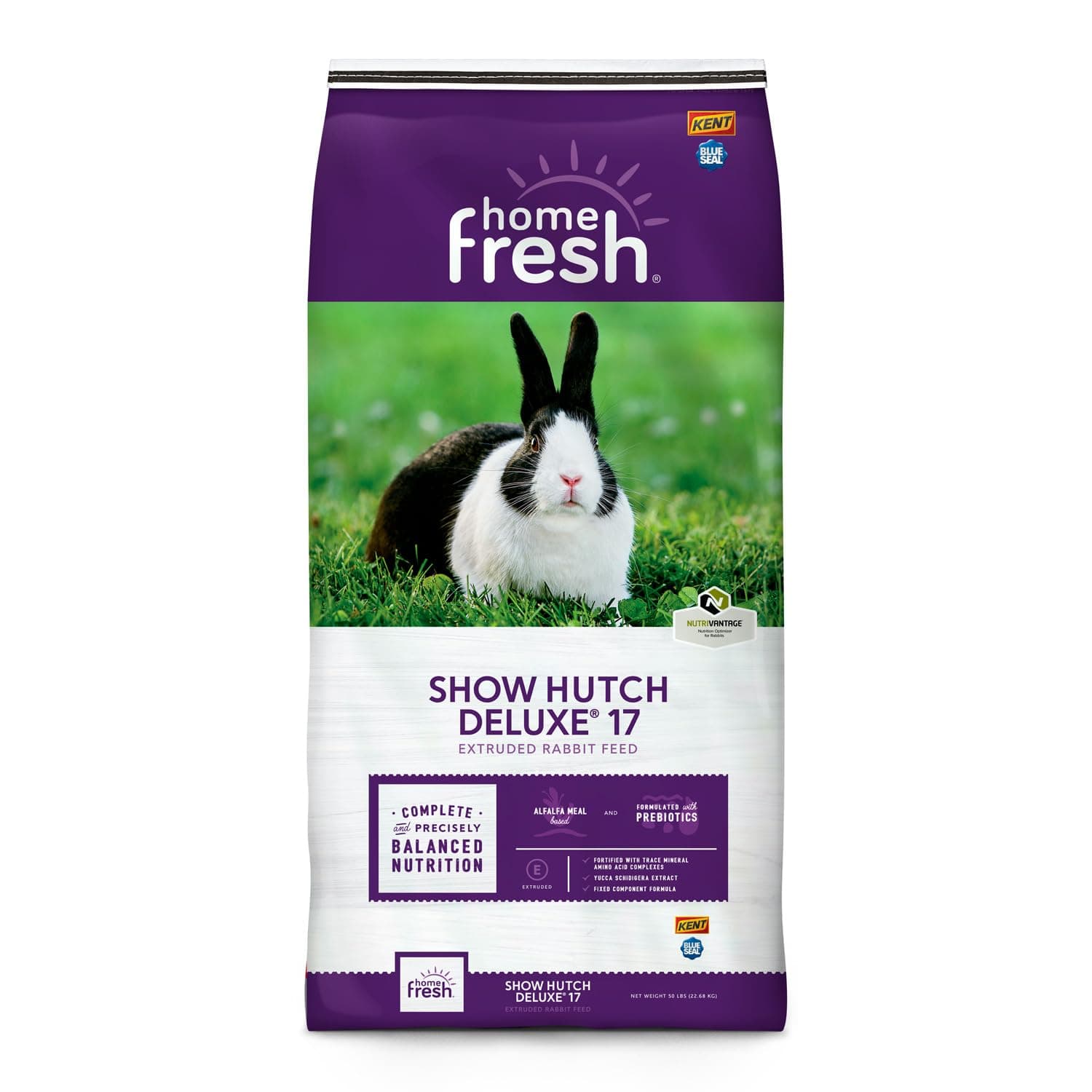 Blue Seal Fresh Show Hutch Deluxe 17 Rabbit Food - Resealable Packaging to Hold in Freshness, Promotes a Healthy Digestive System and Proper Intake - 20 LB Bag