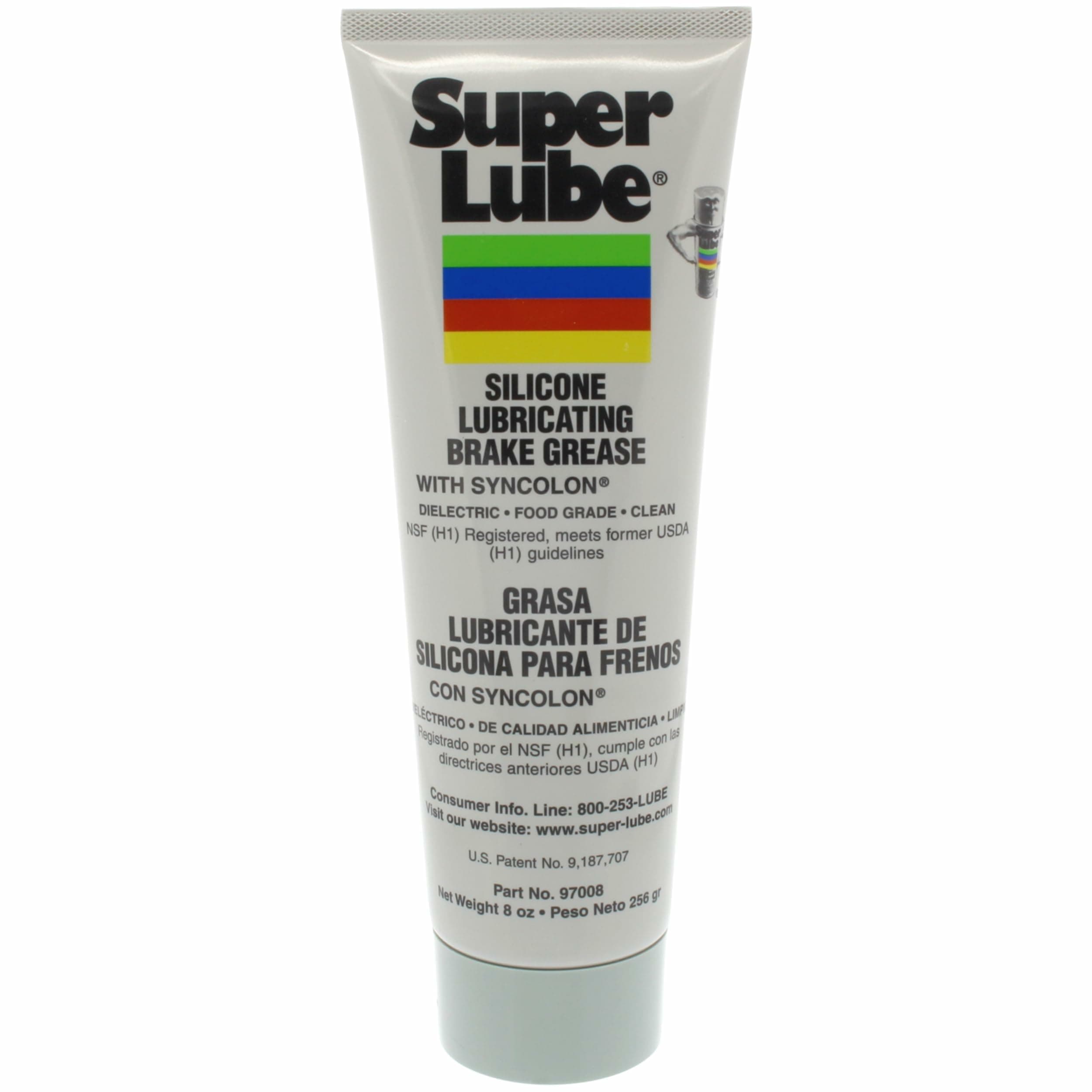 Super Lube 97008 Silicone Lubricating Brake Grease with PTFE, 8 oz Tube, Translucent White