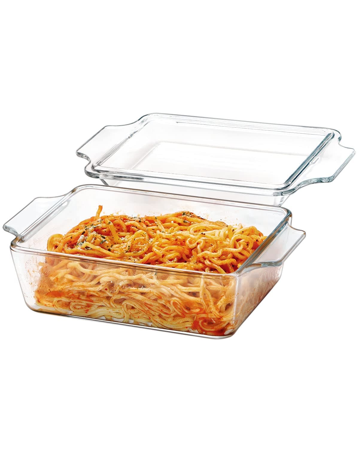 Glass Casserole Dish With Lid, Mini-1 QT (5.7in x 7in) Glass Baking Dishes for Oven, Single Serving Glass Oven Bakeware