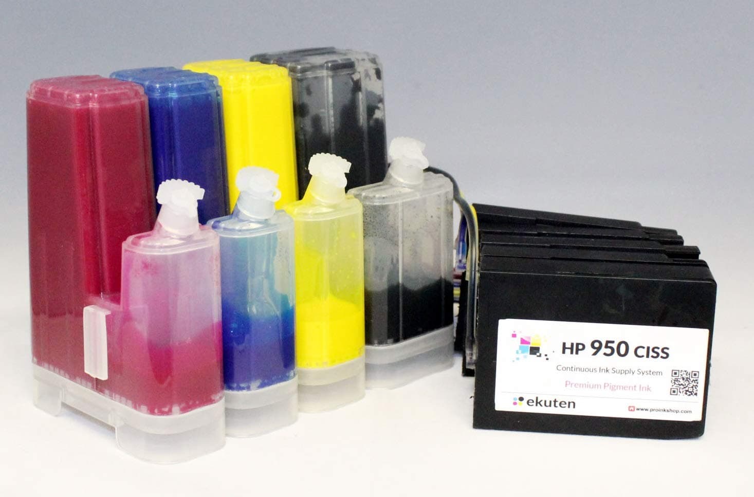 Ekuten Refill Ink System CISS Compatible Ink Cartridge for HP 950 950XL officejet pro 8100 8600 8610 8620 8630 8615 8625