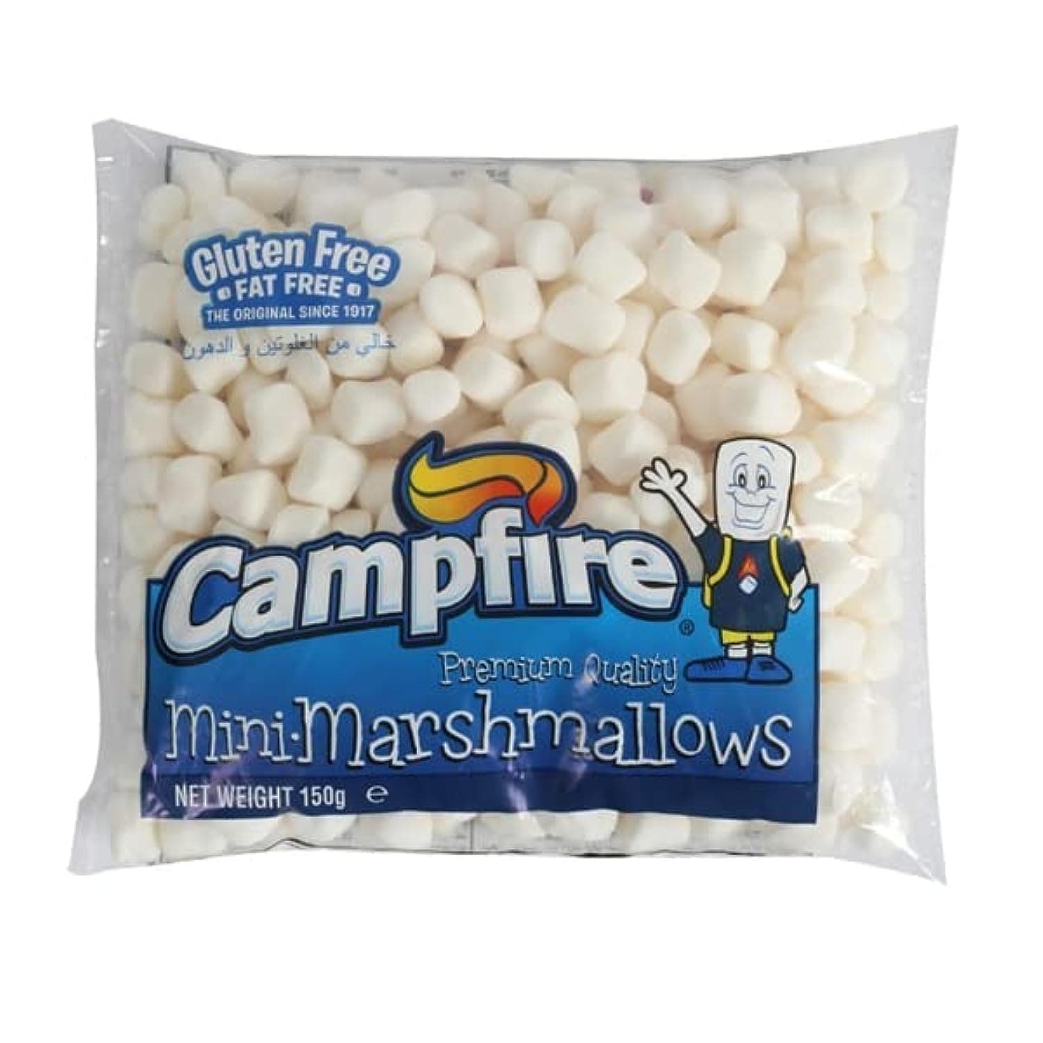 Premium Quality Mini-Marshmallows, 5.29 oz ℮ 150 g أعواد الخطمي الصغيرة عالية الجودة على شكل نار المخيم
