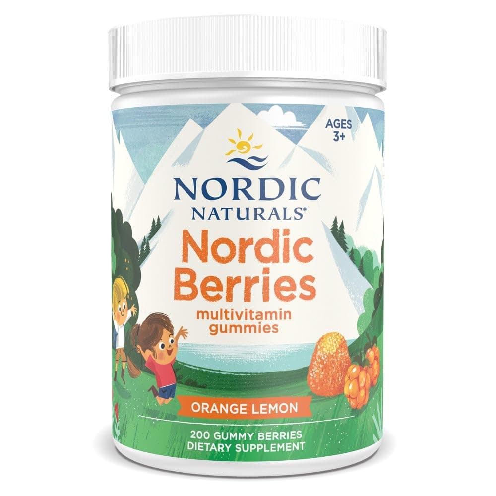 Nordic Berries, Citrus - 200 Gummy Berries - Great-Tasting Multivitamin for Ages 3+ - Growth, Development, Optimal Wellness - Non-GMO, Vegetarian - 50 Servings
