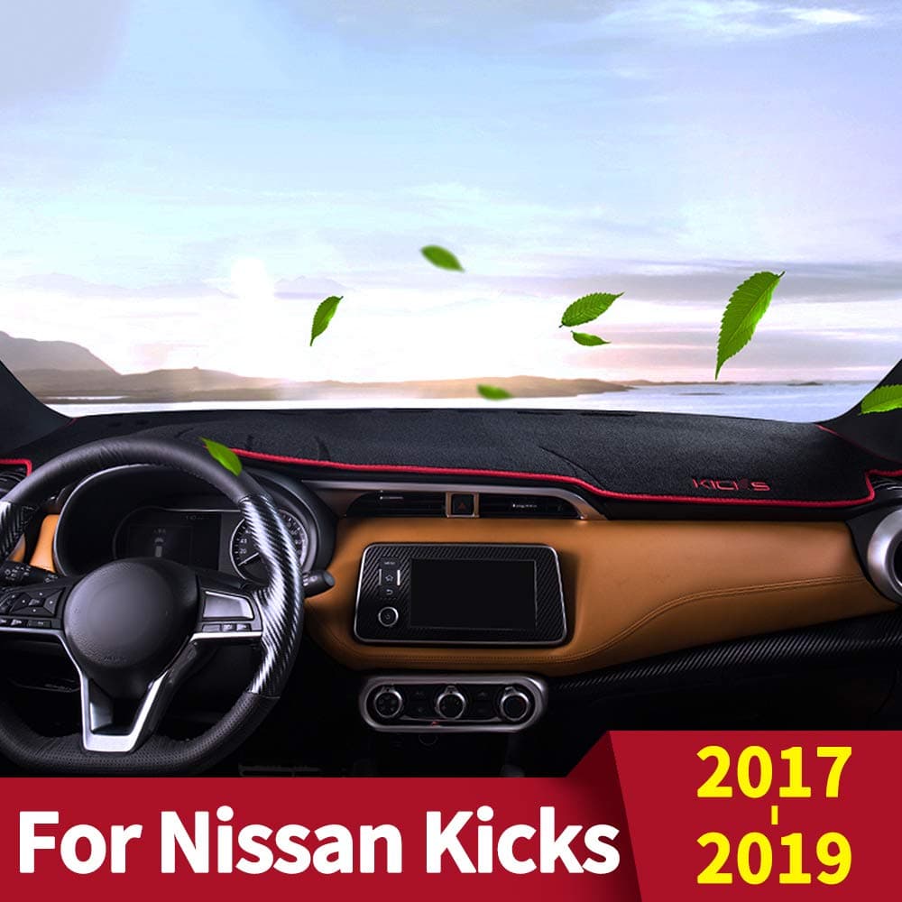 YaLumei Dashboard Dash Protector Dash Mat Sun Cover Pad for Nissan Kicks 2017 2018 2019 (red Side)