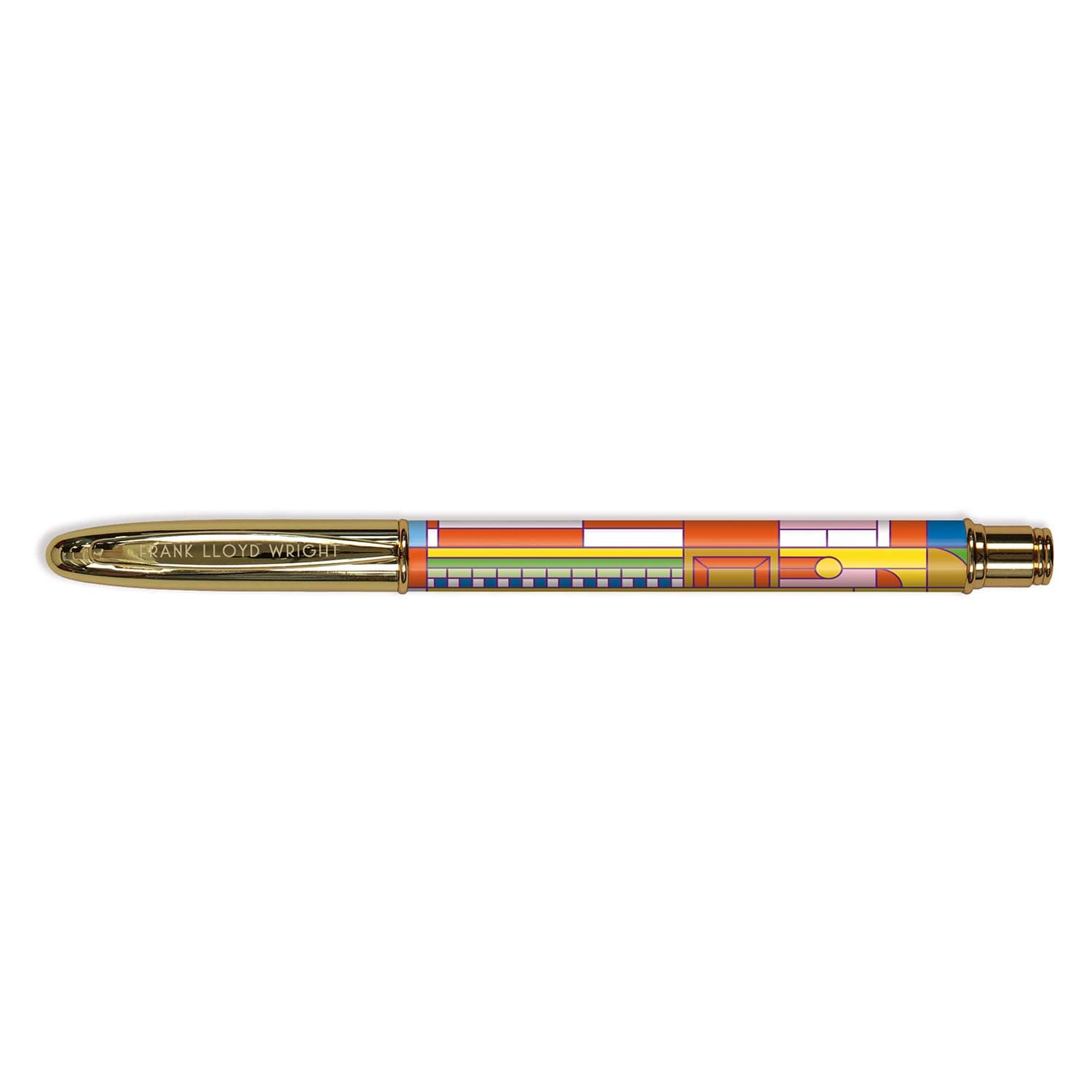 Frank Lloyd Wright Saguaro Forms & Cactus Flowers Boxed Pen – Includes One Black Ink Ballpoint Pen and Hinged Gift Box, Stylish Writing Pen Featuring Stunning Iconic Artwork, Makes a Great Gift