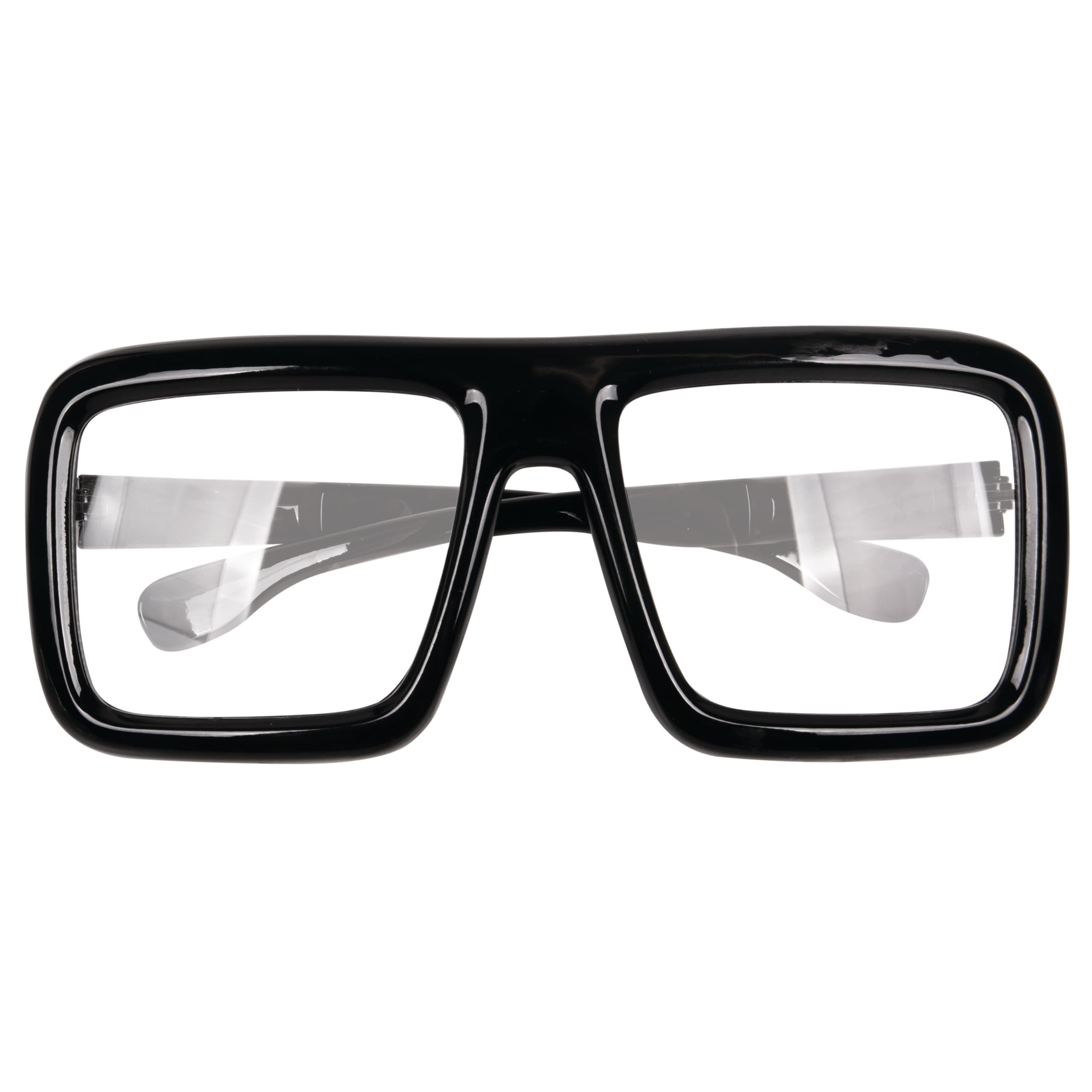 Giraffe Manufacturing Big Fake Glasses Black Oversized - Thick Nerd Square Super Hero Glasses Frame For Men & Women - Non Prescription Easter Cosplay Apparel Dressup Accessory for New Year Parties
