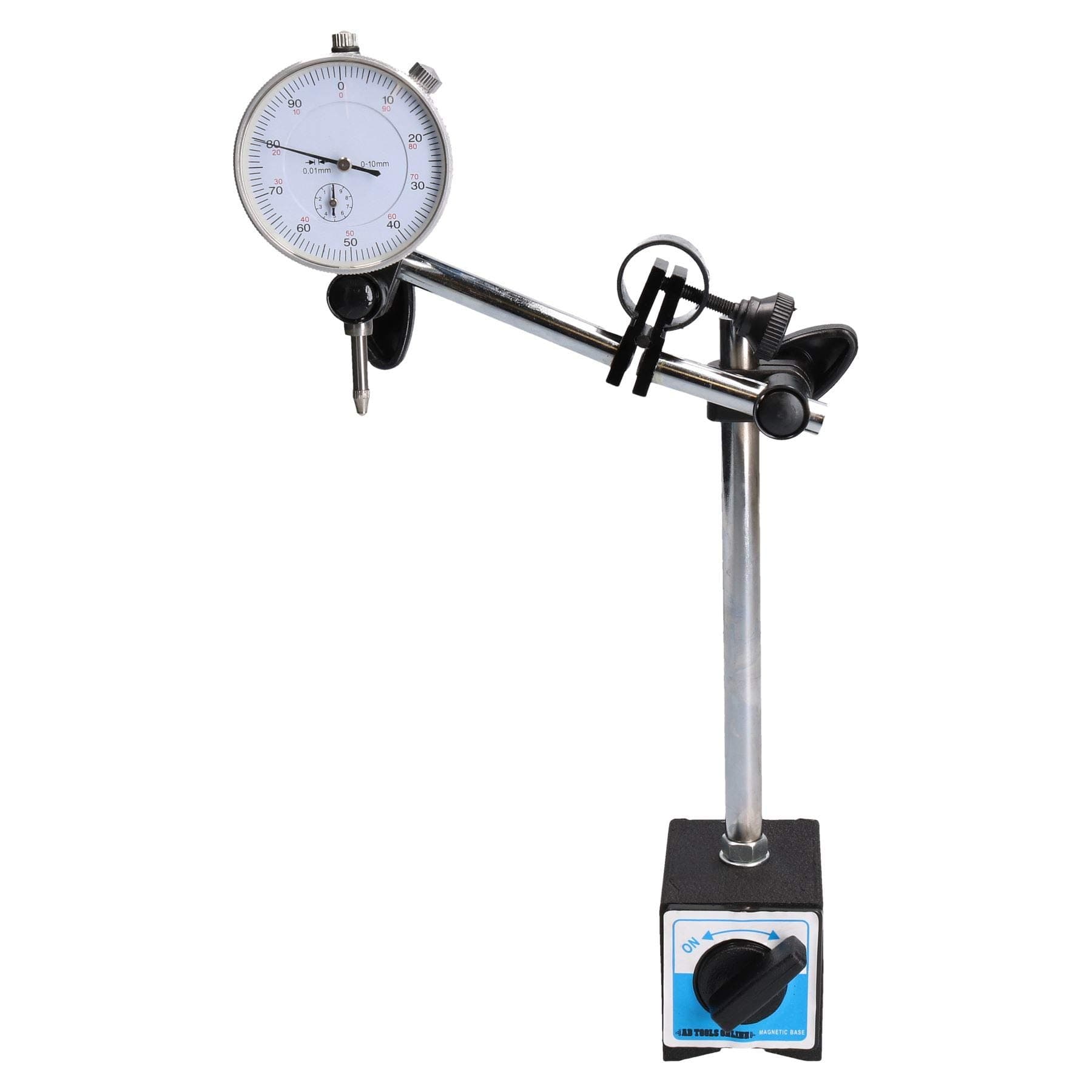 AB Tools Dial Test Indicator DTI Gauge & Magnetic Base Stand Clock Gauge TDC TE107TE108