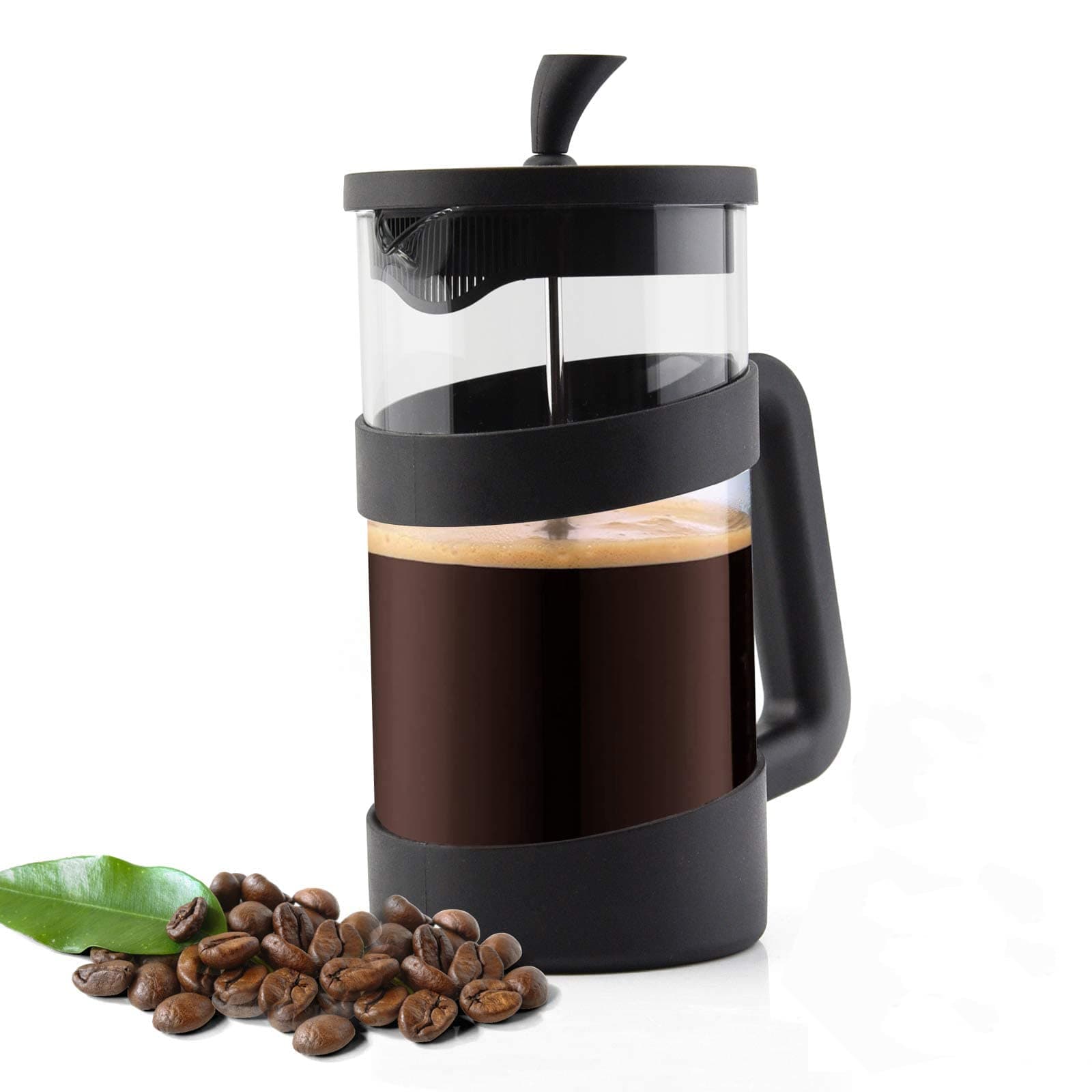 RAINBEAN 8 Cup Cafetiere Coffee Press, French Press Maker for Filter Coffee, Loose Tea and Milk Froth, with Triple Stainless Steel Filter, Heat Resistant Borosilicate Glass, 1000 ML / 34 oz