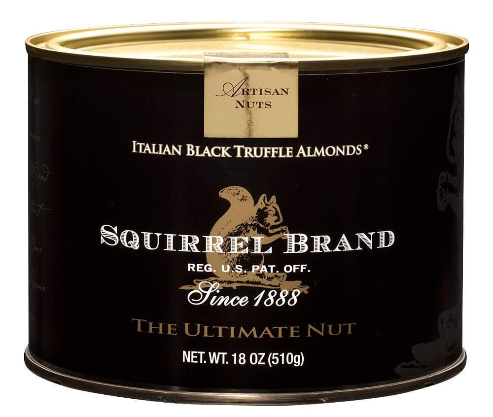 SQUIRREL BRAND Artisan Nuts Italian Black Truffle Almonds, 18 oz Gift Tin