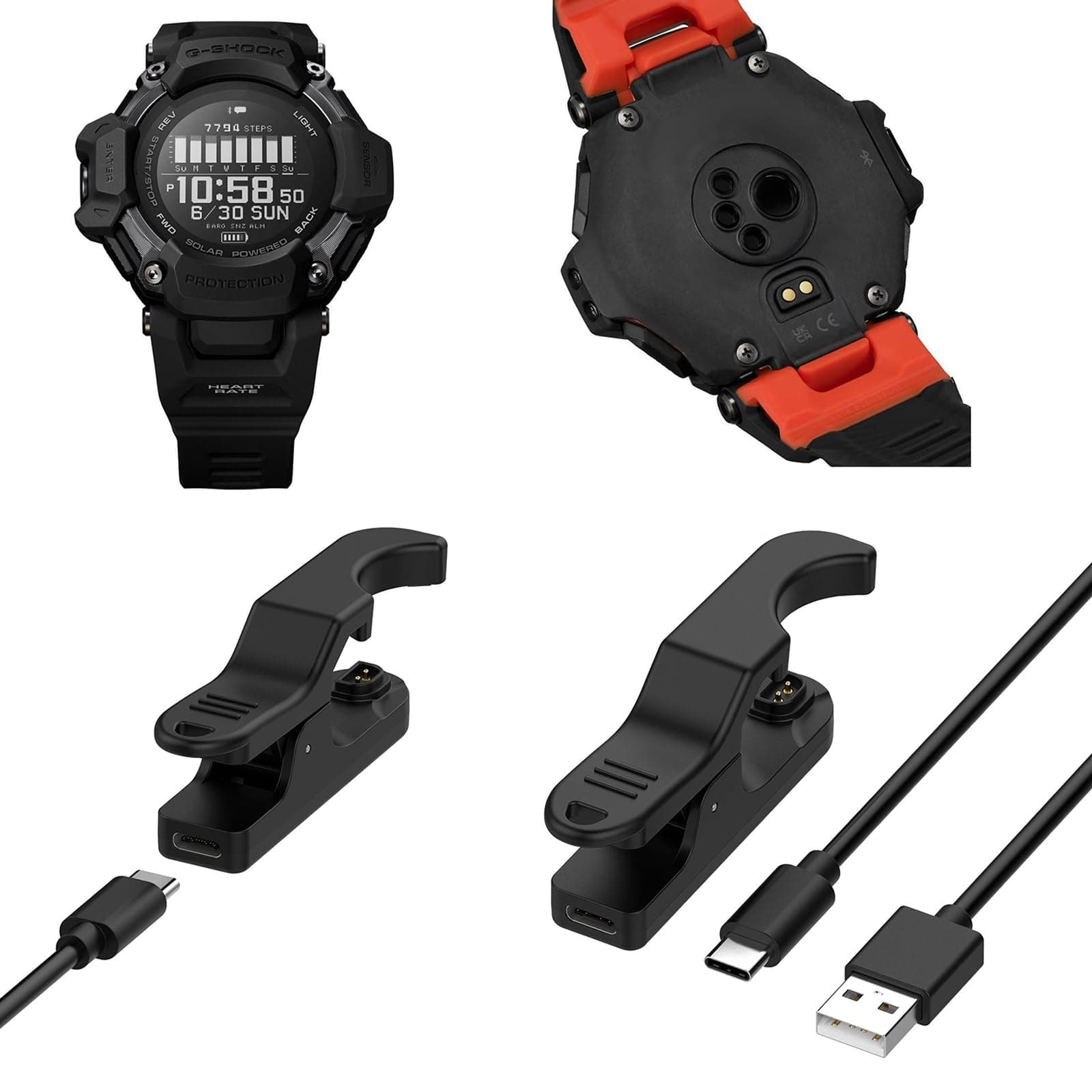 Watch Charger Cord for Casio Watch G-Shock GBD-H2000 Charging Cable Charger Adapter