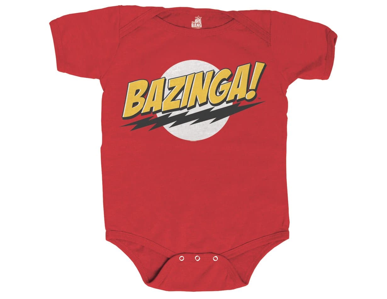 The Big Bang Theory Bazinga! Red Baby Infant Romper Onesie (6 Months)
