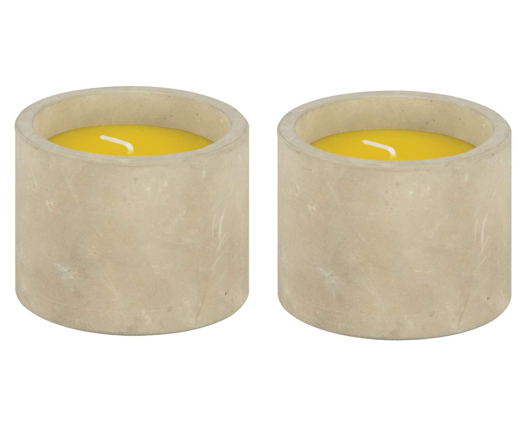 Citronella Scent Candle in Concrete Pot All Natural Animal Friendy Insect Mosquito Repellent (2 Pack)