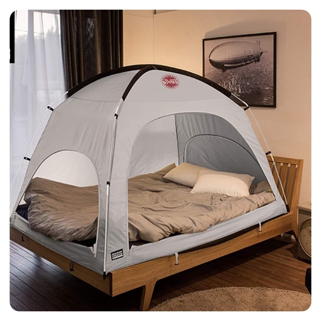 Warm Tent for Double Bed Without Floor (Grey)