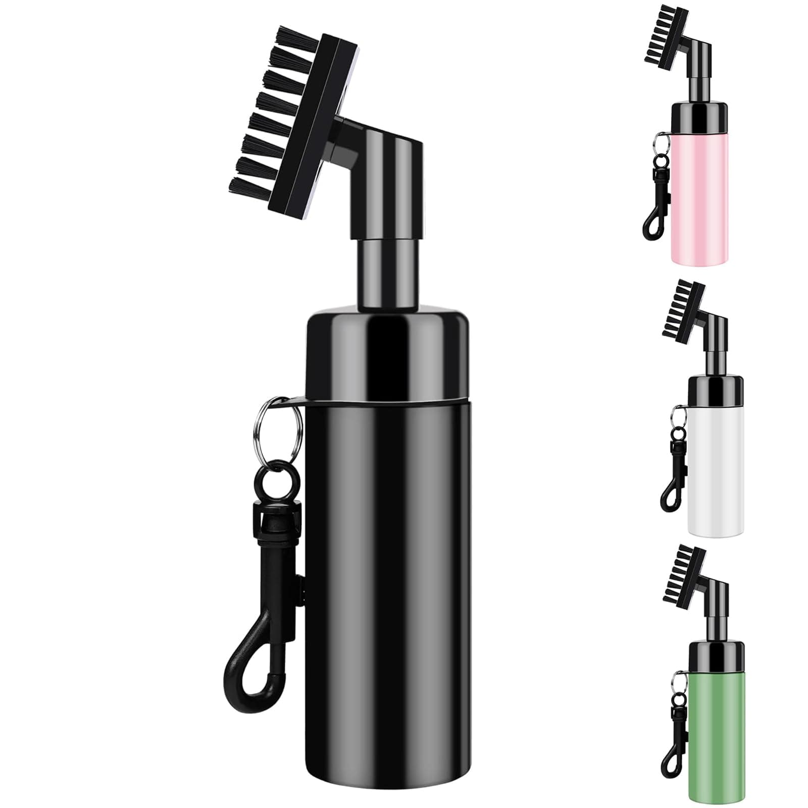 Golf Club Brush Groove Cleaner with Built-in Water Spray and Hook, Groove Cleaning Brush for Golf Ball Club Wet Scrub, Ball Cleaner with Extrusion Water Bottle, Gift for Men