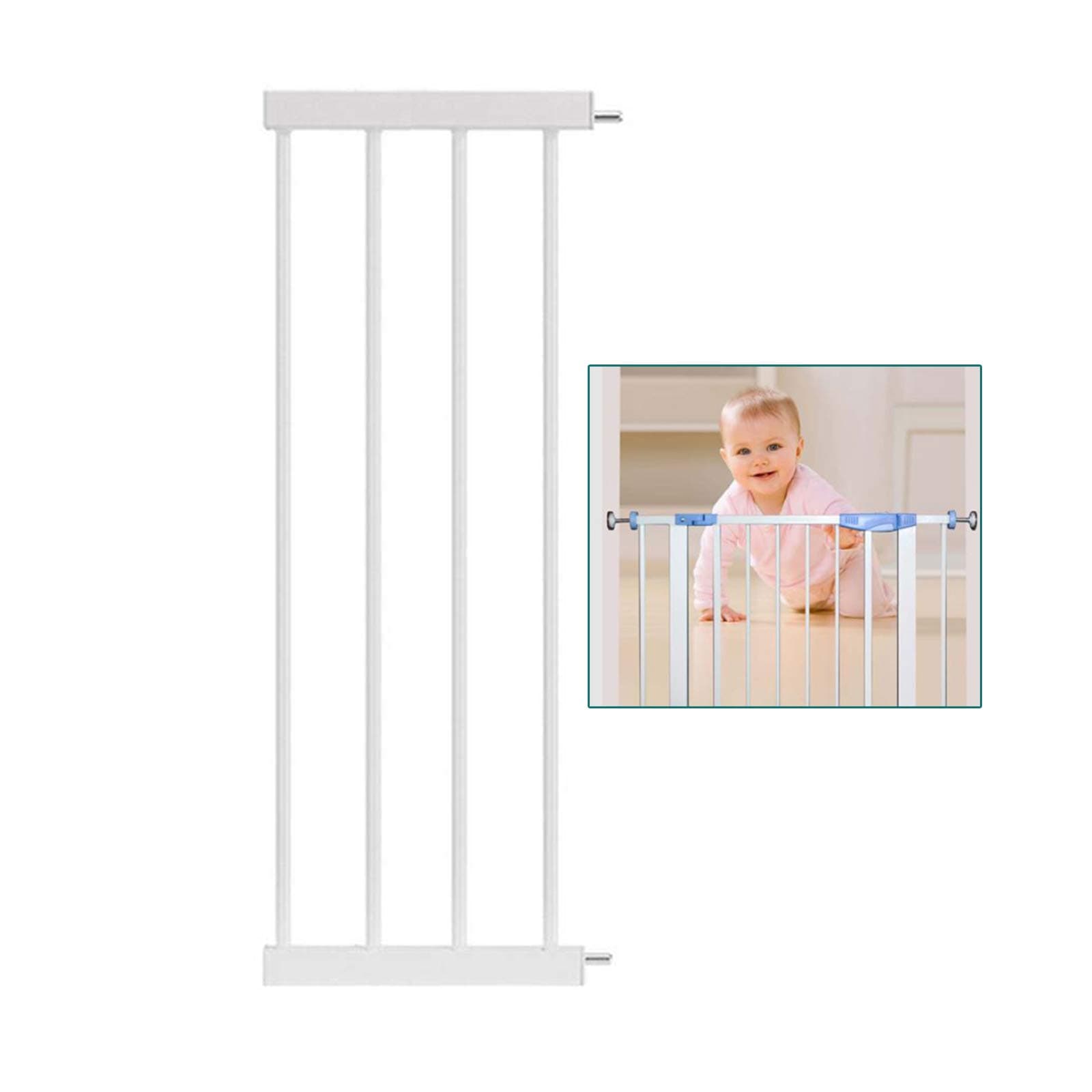 Safe-O-Kid Baby Safety Gate Extension 30cm, Pressure Fit Gate Expander for Kids & Pets, Easy Tool-Free Installation for Doors, Staircases & Hallways – White