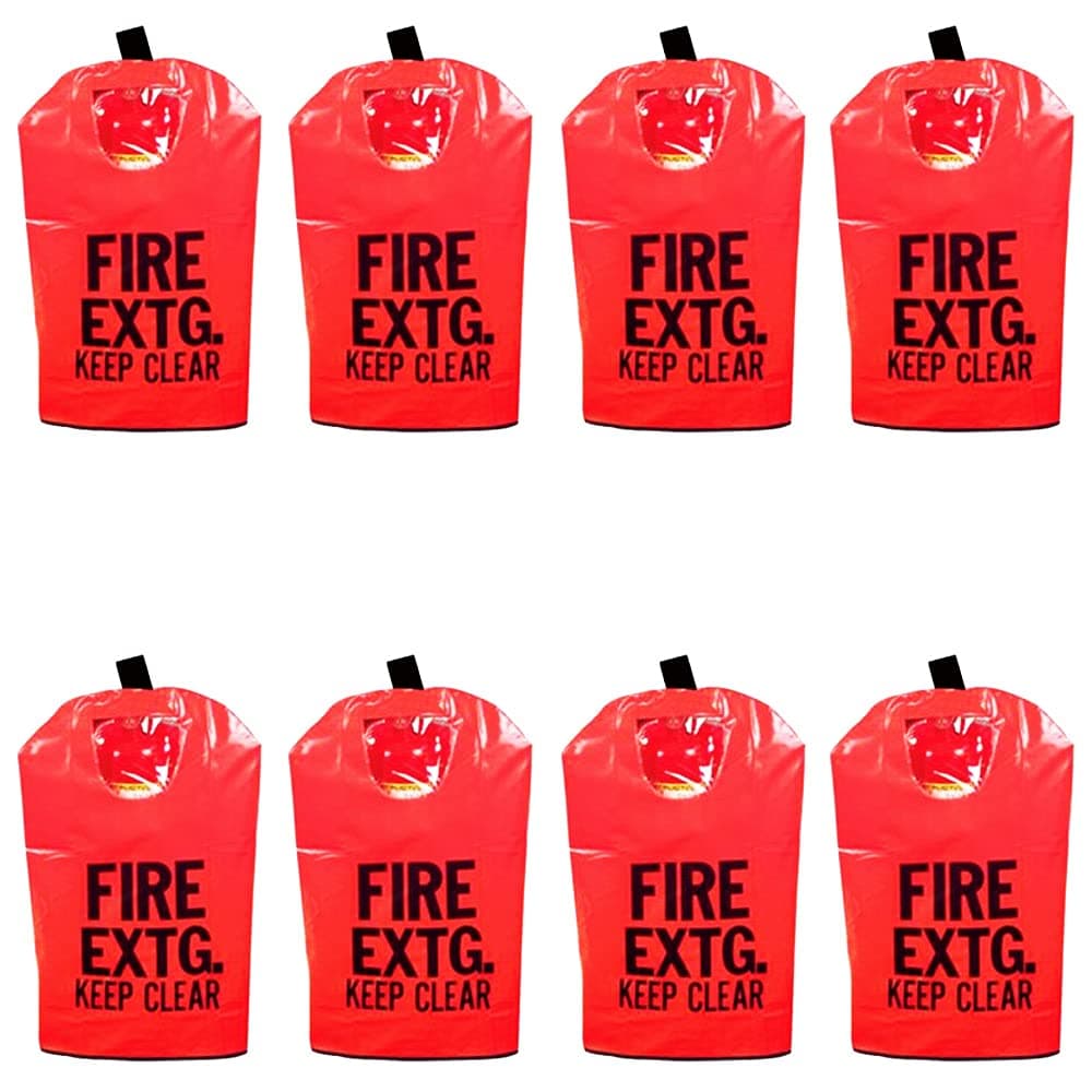 (10 Pack) FIRE Extinguisher Covers (with Window) for 10 to 20lb. Extinguishers, Medium 25" x 16 1/2"