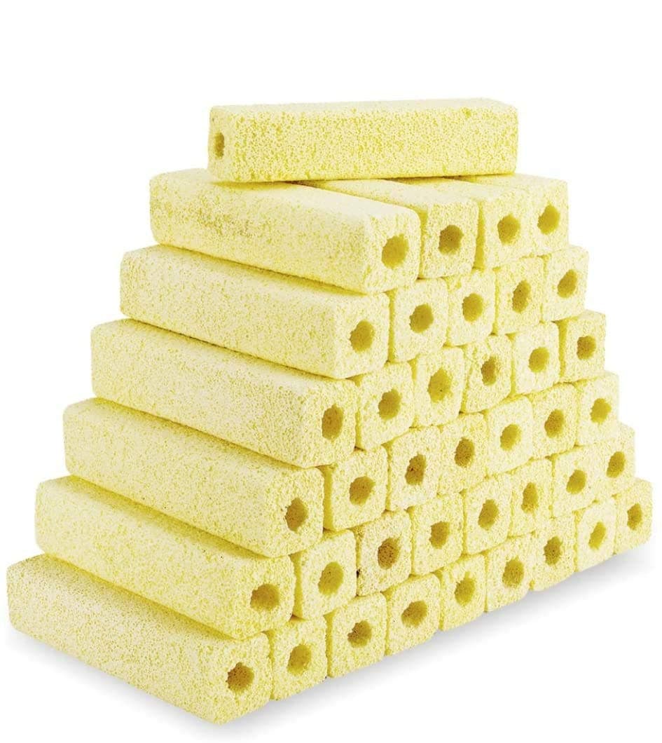 hygger 6.2-Inch Long Aquarium Bio Media Ceramic Filter Media Blocks for Sump Tank Pond Freshwater Fish Tank Filter Media (7.9 lbs,40-Pack)
