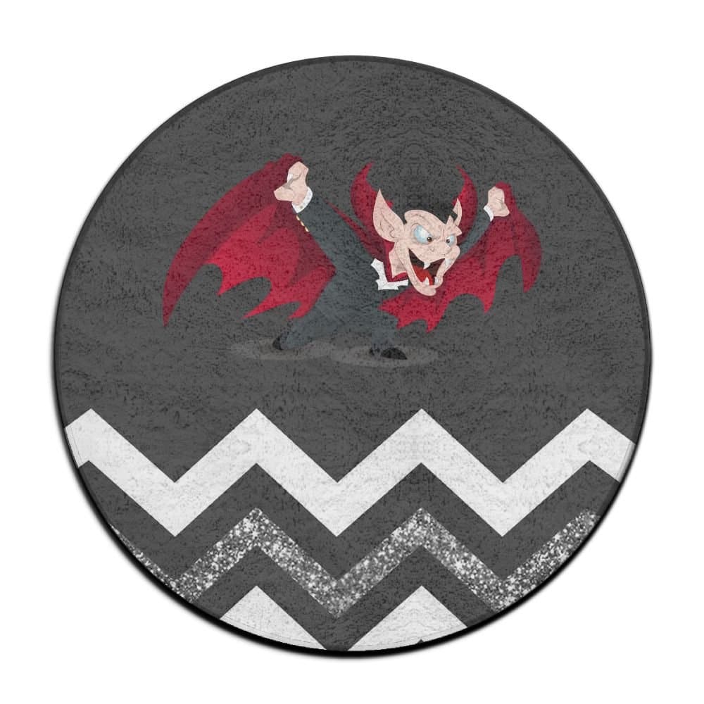 Yo Ou Round Area Rug Vampire Man Comfy Non-Slip Runner Floor Rug Doormat Entry Carpet Indoor Outdoor Mats Rug Pads