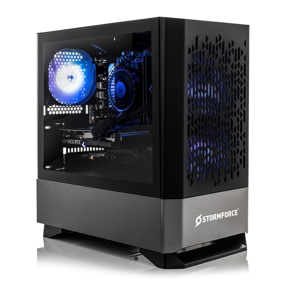 Stormforce Onyx Gaming PC – NVIDIA GeForce RTX 4060 8GB, Intel Core i5-13400F, 2TB SSD, 16GB RAM, WiFi 5, Windows 11, COUGAR MX360 Case (Amazon Exclusive)