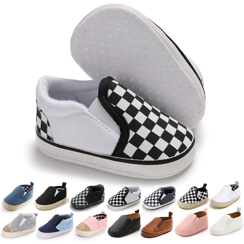 Infant Baby Girls Boys Canvas Shoes Soft Sole Toddler Slip On Newborn Crib Moccasins Casual Sneaker Austin Boy's Flat Lazy Loafers First Walkers Skate Shoe