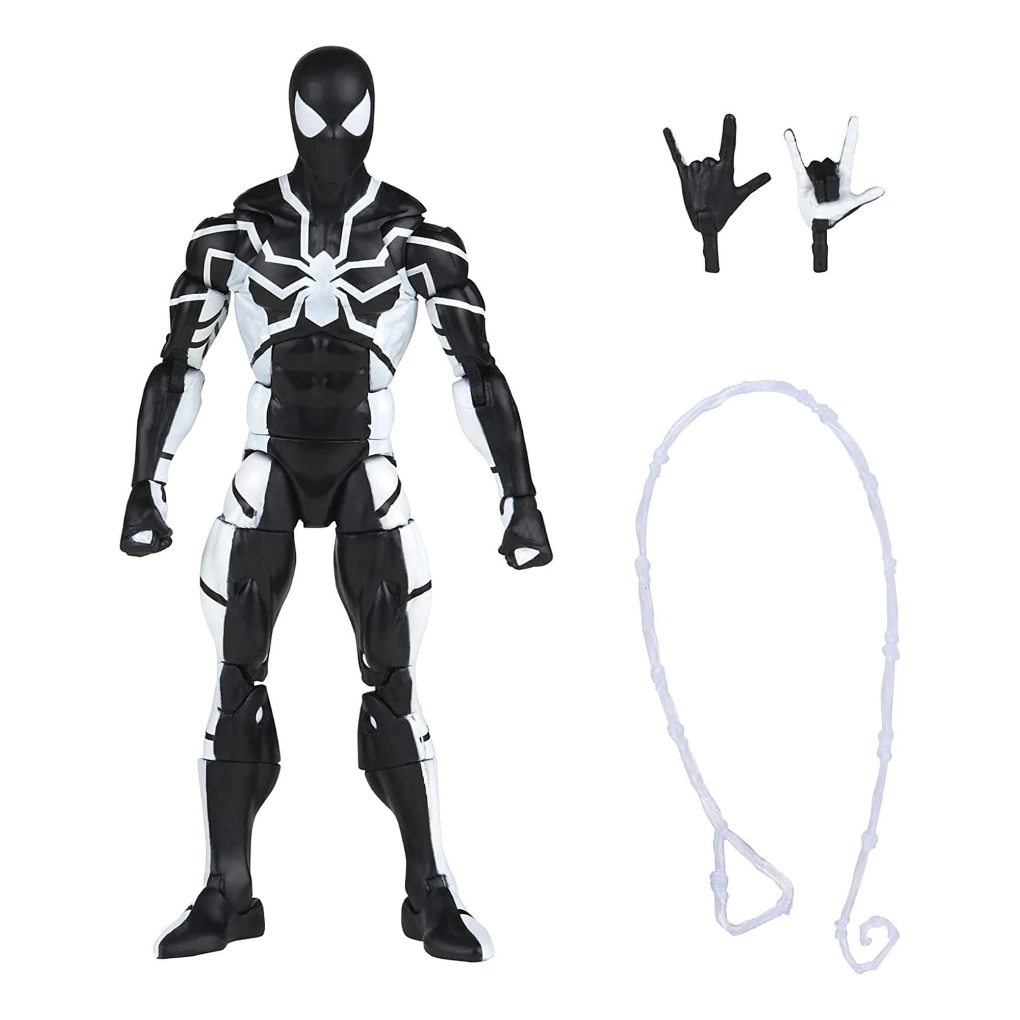 Hasbro Legends Series Spider-Man 15-cm Future Foundation Spider-Man (Stealth Suit) Action Figure Toy, Includes 4 Accessories, Multicolor,F3454
