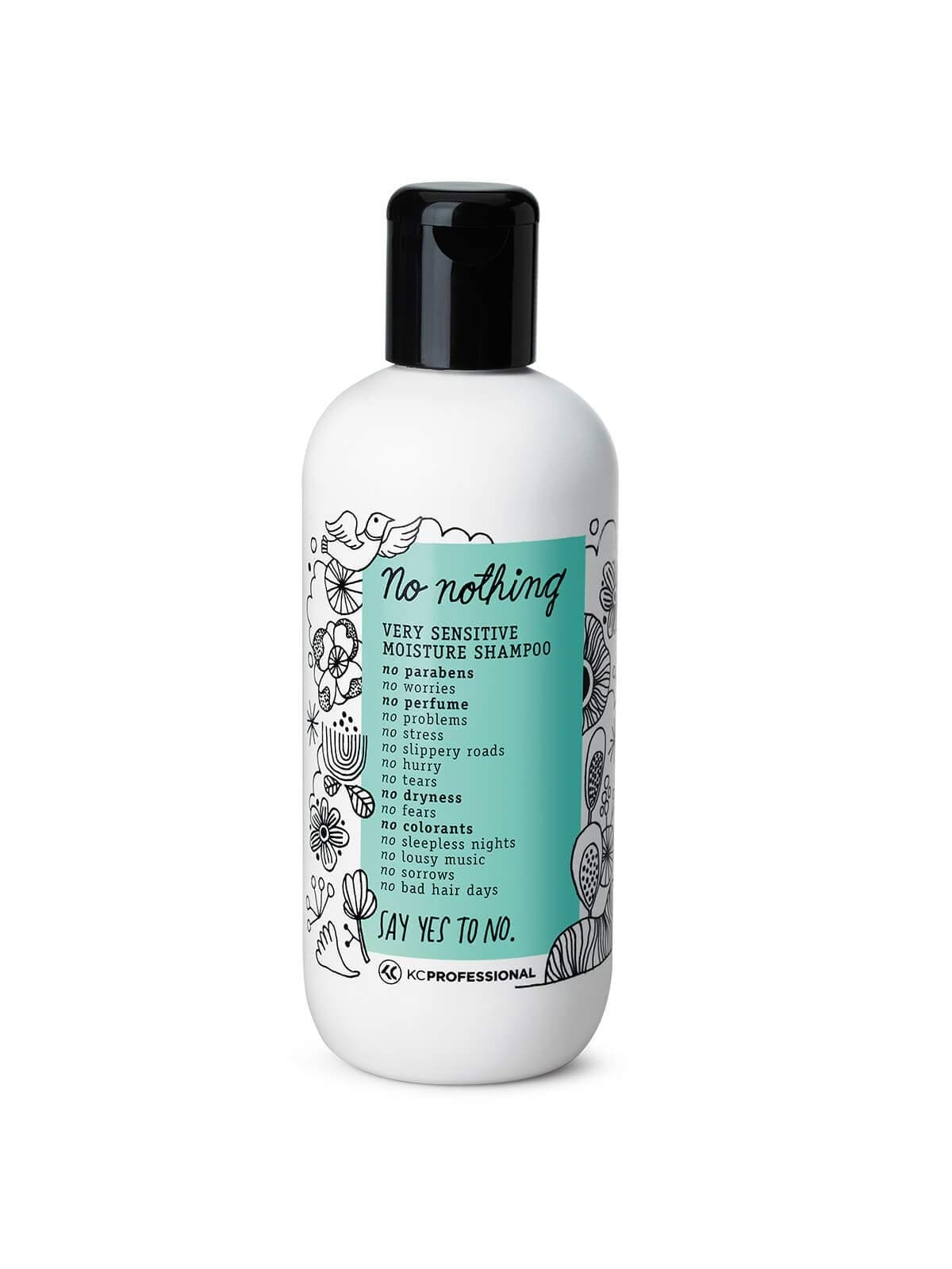 No nothingVery Sensitive Moisture Shampoo - 100% Vegan, Hypoallergenic, Fragrance Free, Paraben Free - 10.15 oz