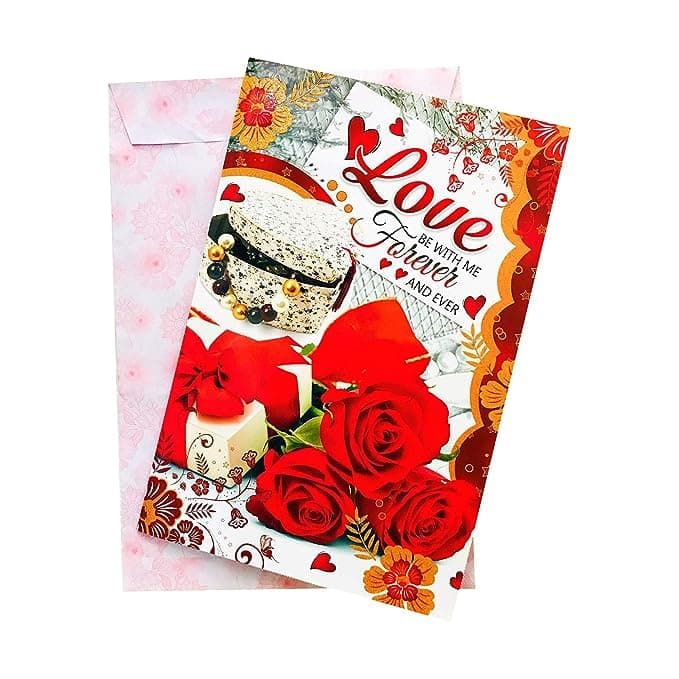 Almoda Creations Love Greeting Card Teddy For Girlfriend,Boyfriend,Wife,Husband (My Love My Life Is Beautiful With You)-Pop Up,Multi-Folds Greeting Card For Lovers,Valentine's Day,Pack of 1