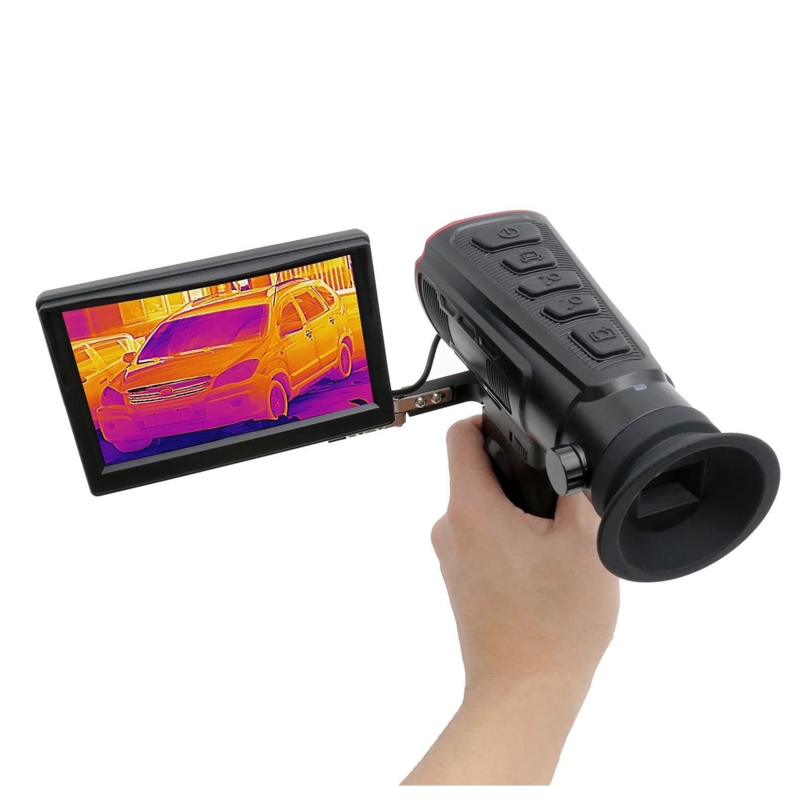 Xiaozhoukeji Thermal Imaging Night Vision Device HD High Magnification Outdoor Search And Rescue Mountain Patrol Monocular Infrared Imaging Telescope (Size : HT-A4(25mm+Handheld screen))