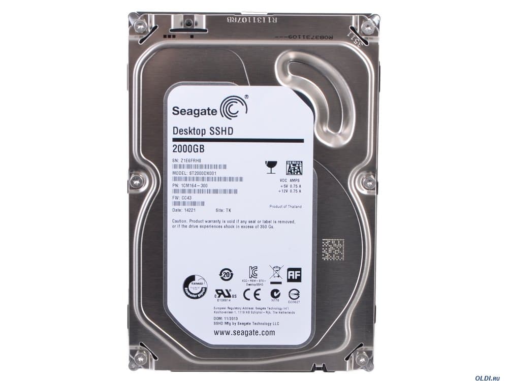 Seagate ST2000DX001 2TB Desktop 3.5 inch SSHD Internal Solid State Hybrid Drive