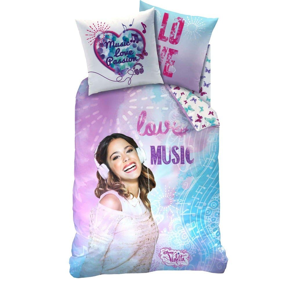 Violetta - Kids Reversible Duvet Set Linon Music 80/80 x 135/200cm
