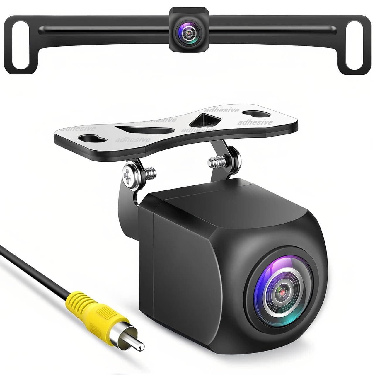 - HD Backup Camera,Metal Housing 170 Degree Wide View Angle License Plate Rear View Camera for Car,Clear Night Vision IP69 Waterproof Rearview Universal Reverse Cam Kit for Vehicle SUV RV Pickup