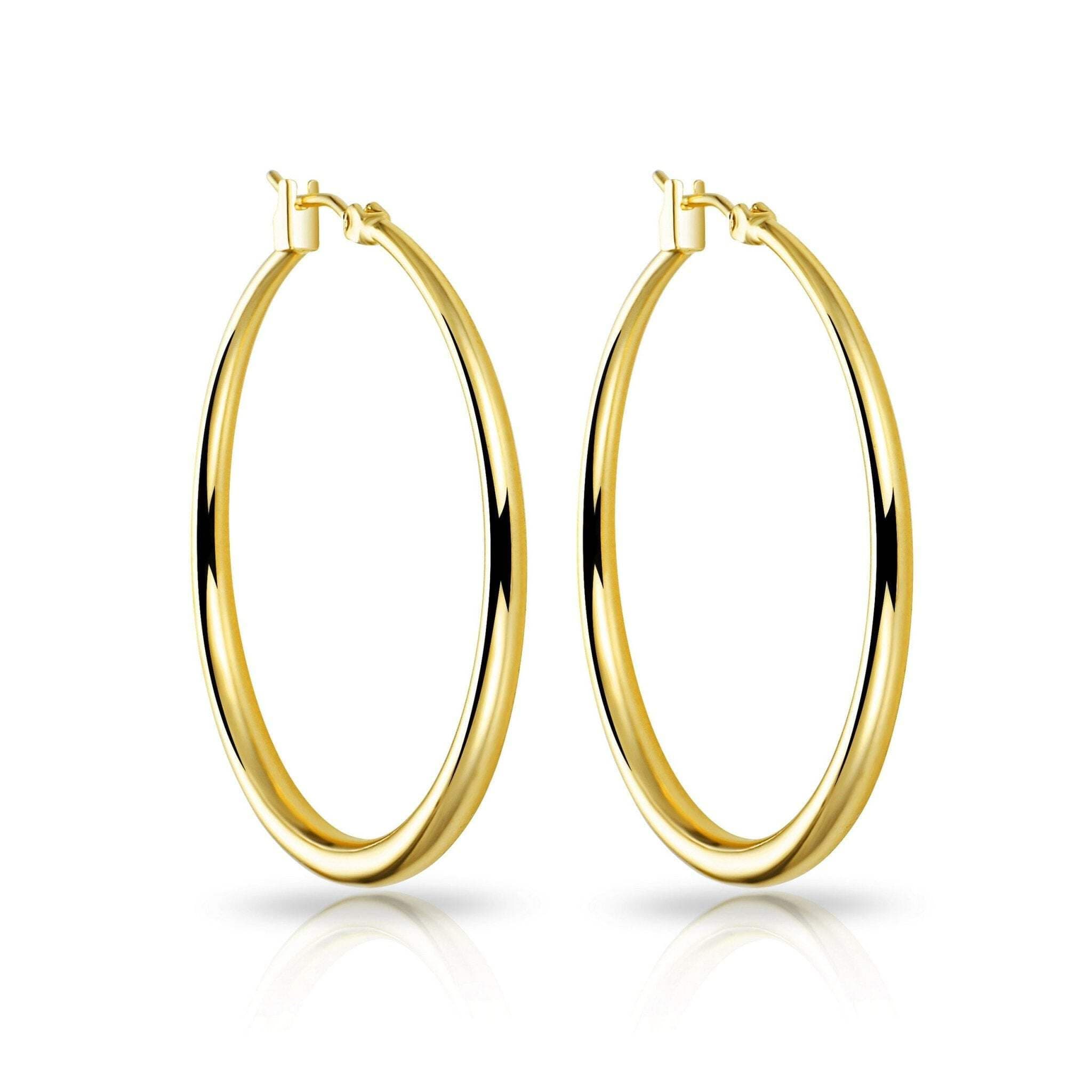 Philip Jones 18k Gold Plated 40mm Hoop Earrings