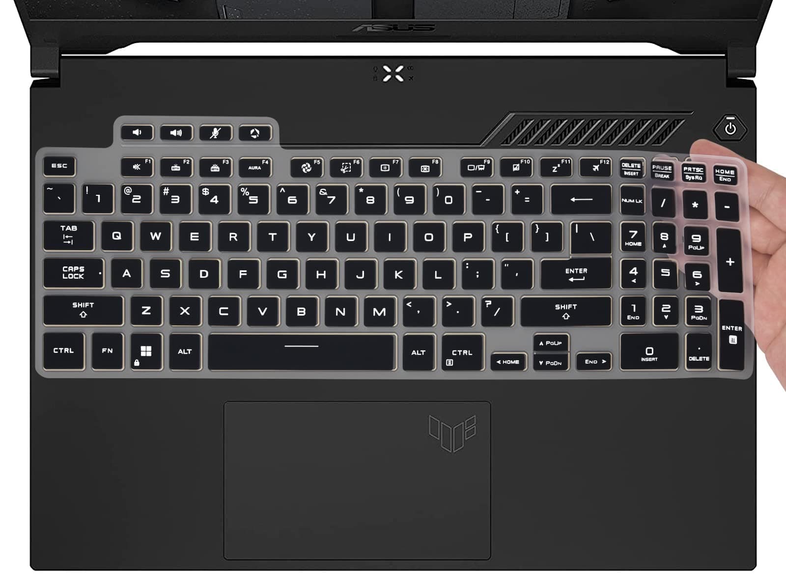 Keyboard Cover for 2024 ASUS TUF Gaming F16 FX607VU / A16 FA607 FA617NS, F15 FX507ZM FX507ZC FX507VU / A15 FA507NU, TUF Gaming F17 FX707 FA707 FA707RM(NOT Fit 2025 F16 FX608 FA608)