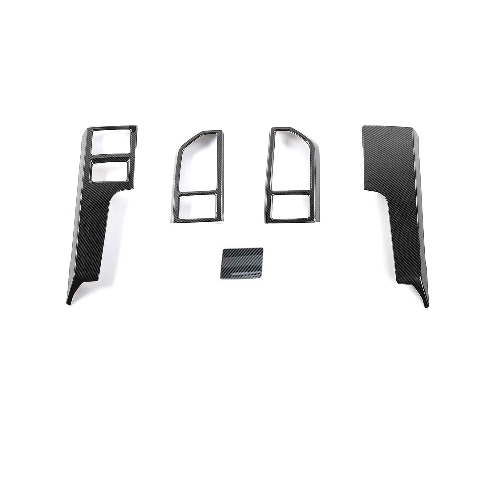 Keptrim for F150 ABS Carbon Fiber Central Console Panel Trim for 2015-2018 Ford F150, 5pcs