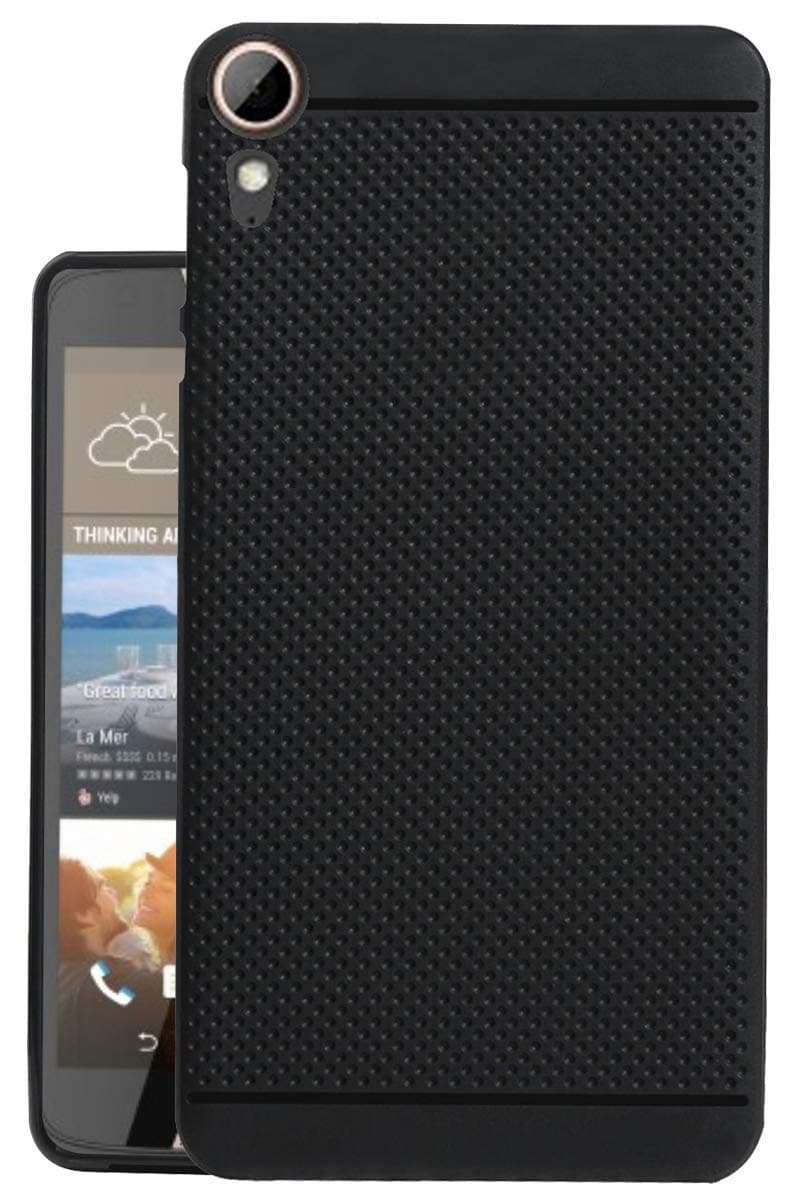 Jkobi® Classic Dotted Designed Soft Rubberised Back Case Cover for HTC Desire 828 Dual Sim - Black