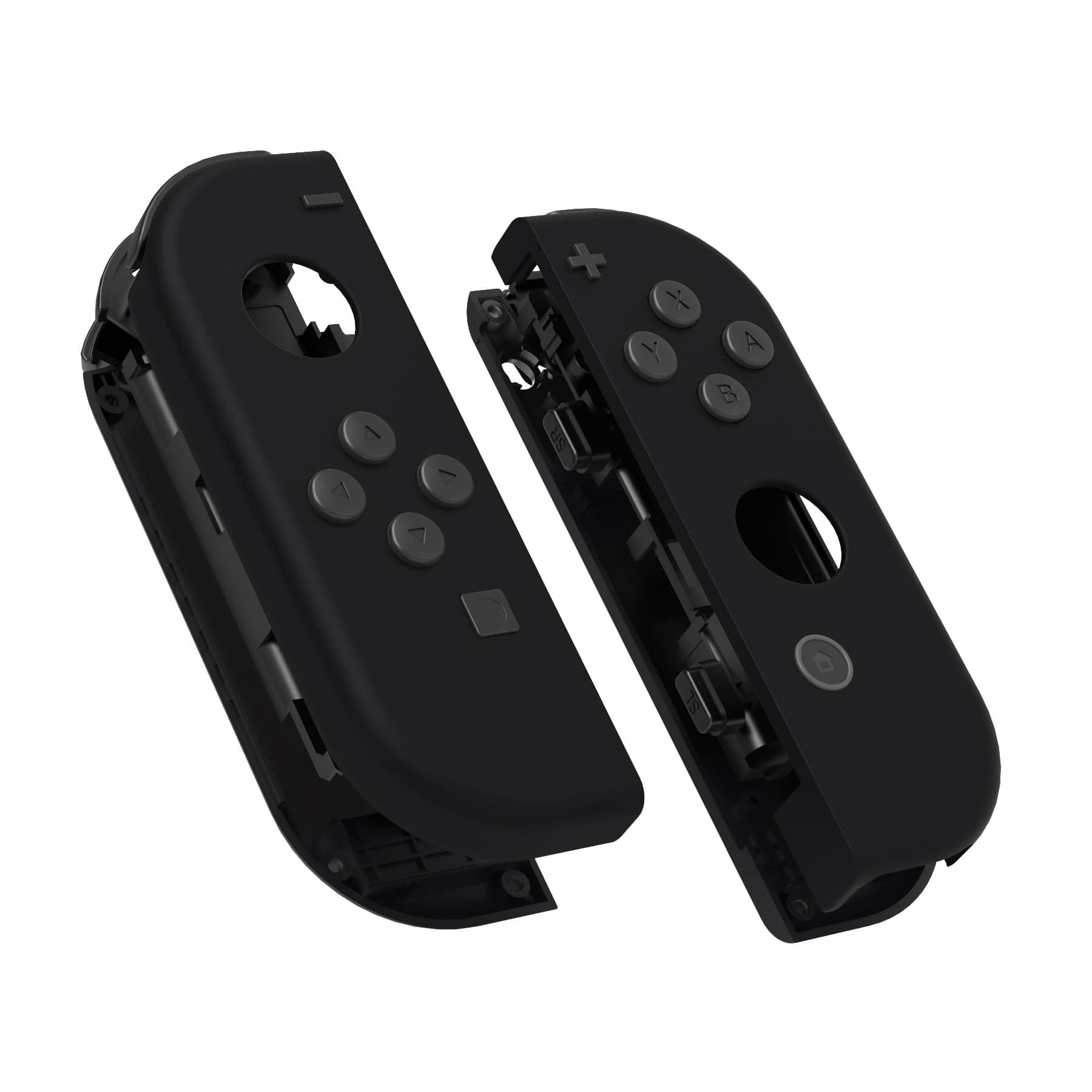 Soft Touch Grip Black Joy con Handheld Controller Housing with Full Set Buttons, DIY Replacement Shell Case for Nintendo Switch Joycon & Switch OLED Joy con – Console Shell NOT Included