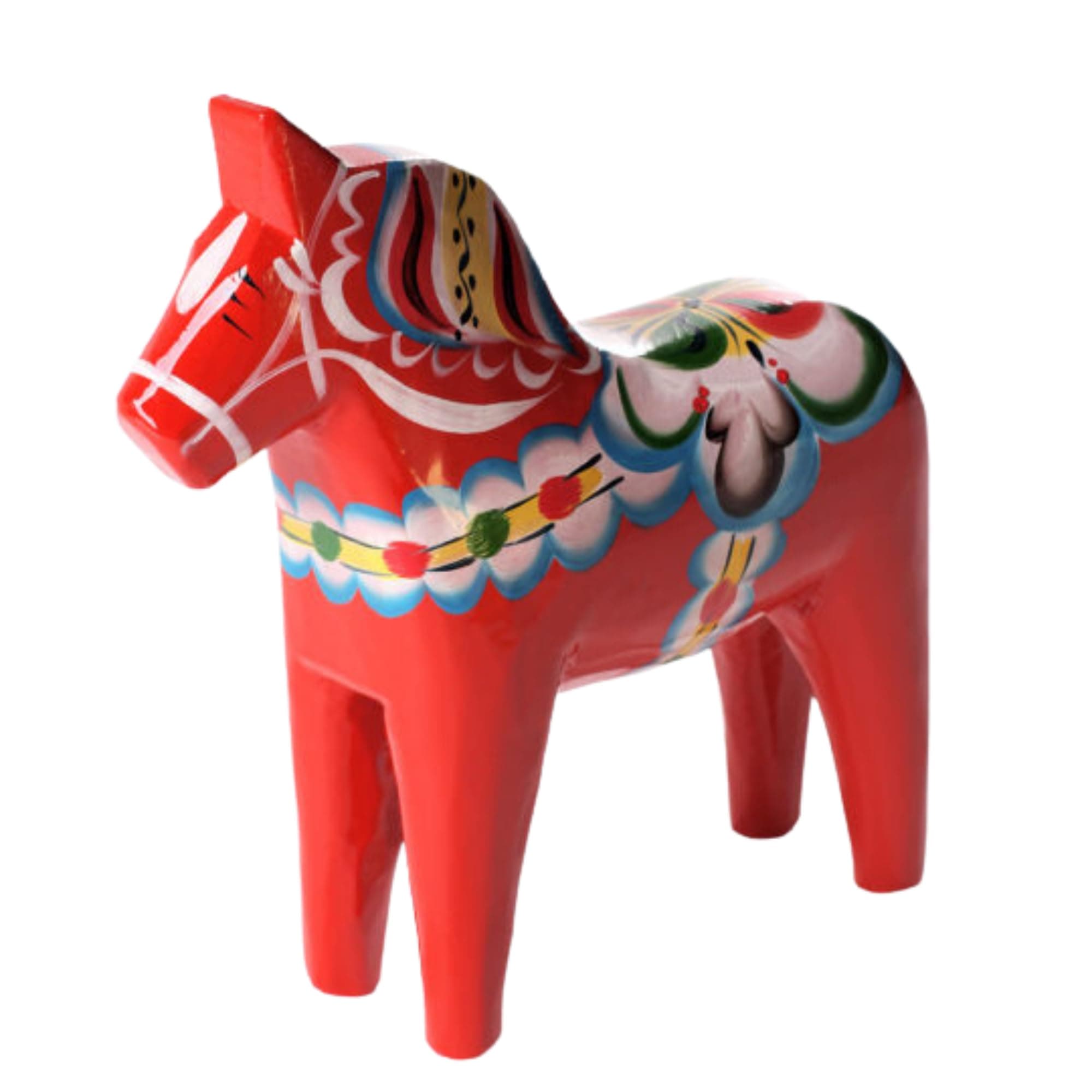 Traditional Swedish Dala Horse by Nils Olsson Hemslojd Ab | Hand Carved and Painted | Own a Piece of Swedish Tradition and History | 100% Wood | Classic Red with Saddle and Harness | 2” Tall (5cm)