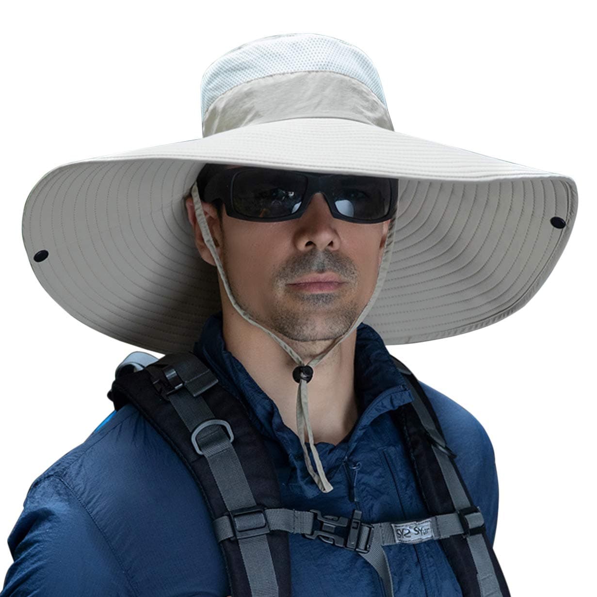 6" Wide Brim Sun Protection Hat Outdoor Unisex Bucket Hats for Hiking Beach Fishing Safari Garden Lawn Yard Work Kayaking