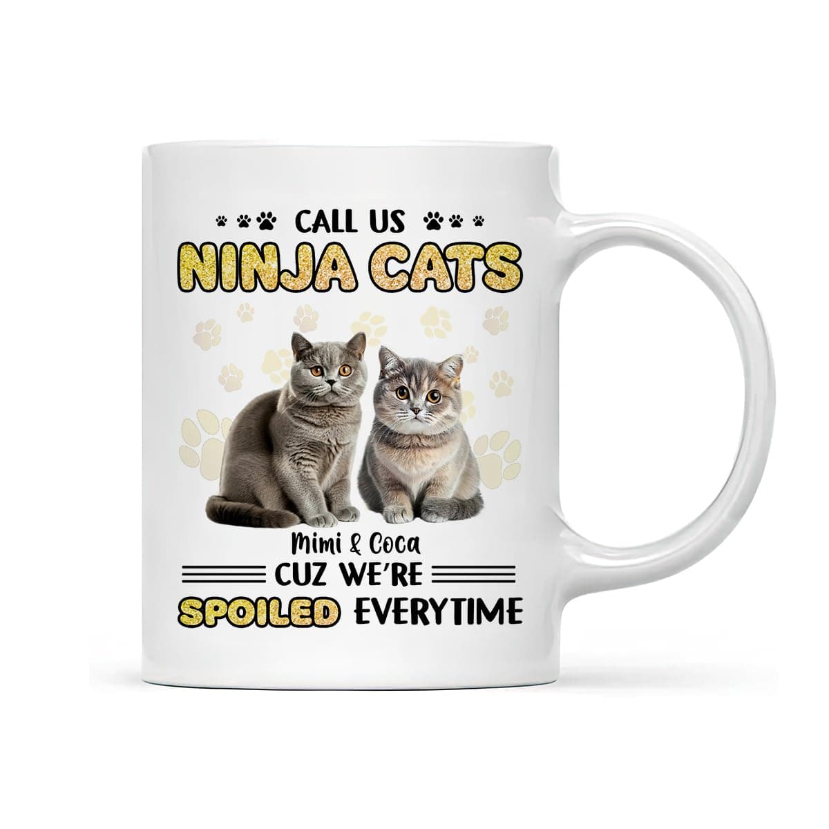Cat Lovers Gifts, Call Us Cats Cuz We're Spoiled Everytime Cat Upload Photo, Personalized Photo Coffee Mug, Gifts For Cat Dad Cat Mom Mug, Ceramic 11 15oz Cup, Gifts For Father's Day