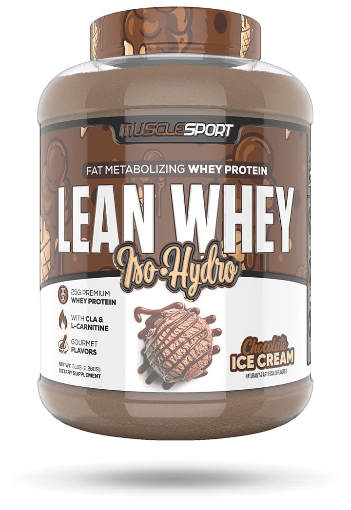 Musclesport MUSCLE SPORT LEAN WHEY ISO HYDRO 5LB FAT METABOLIZING WHEY PROTEIN CHOCOLATE ICE CREAM