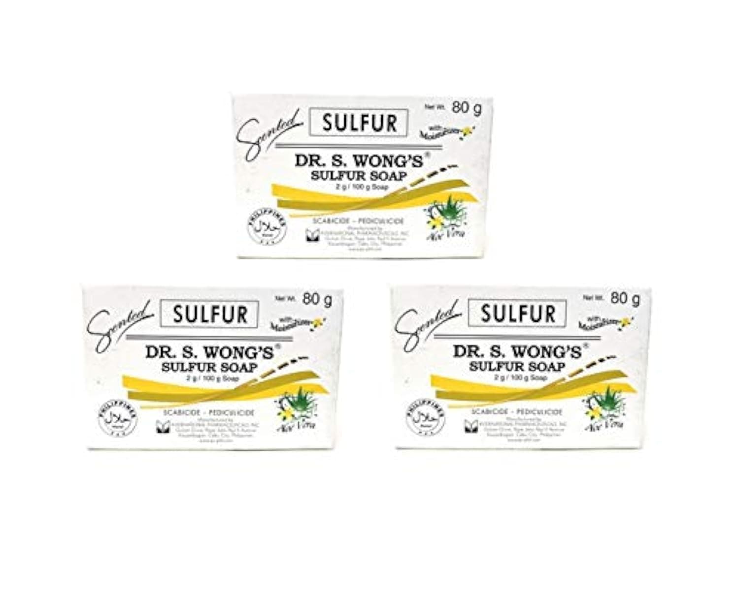 Dr. S. Wong Sulfur Soap (3 Pack, Total of 300g)