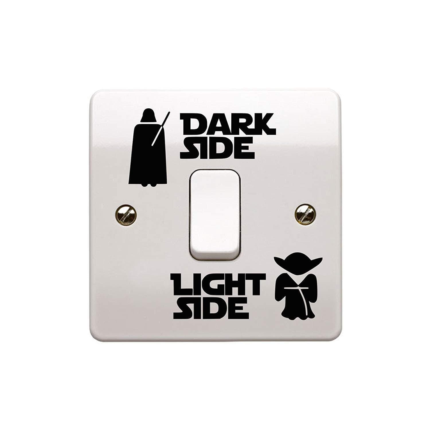 Black Light Side Dark Side Light Switch Vinyl Decal Sticker Child Room