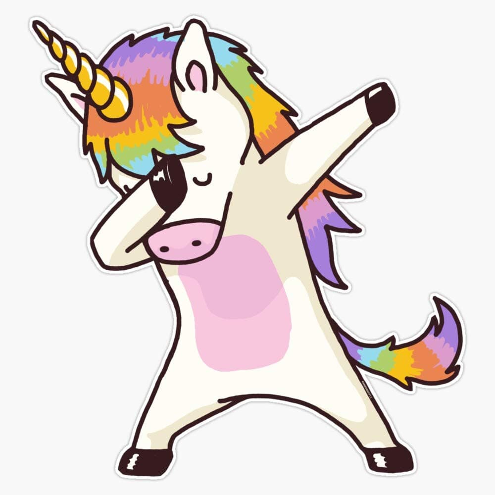 MAGNET Dabbing Unicorn Hip Hop Dap Pose Magnetic Sticker Vinyl Waterproof Magnet Decal Car 5"